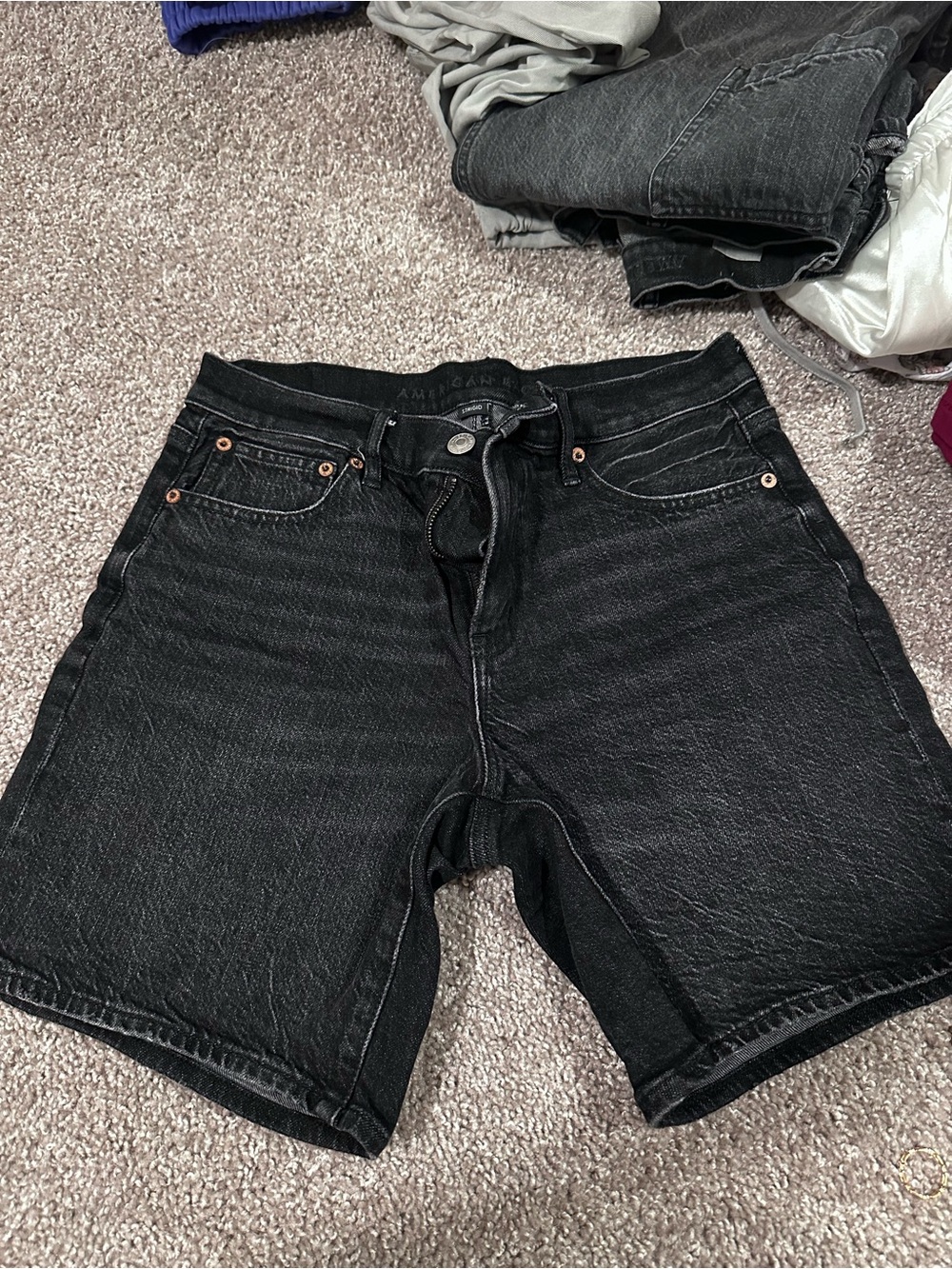 American Eagle Outfitters Black Perfect Bermuda Denim Short